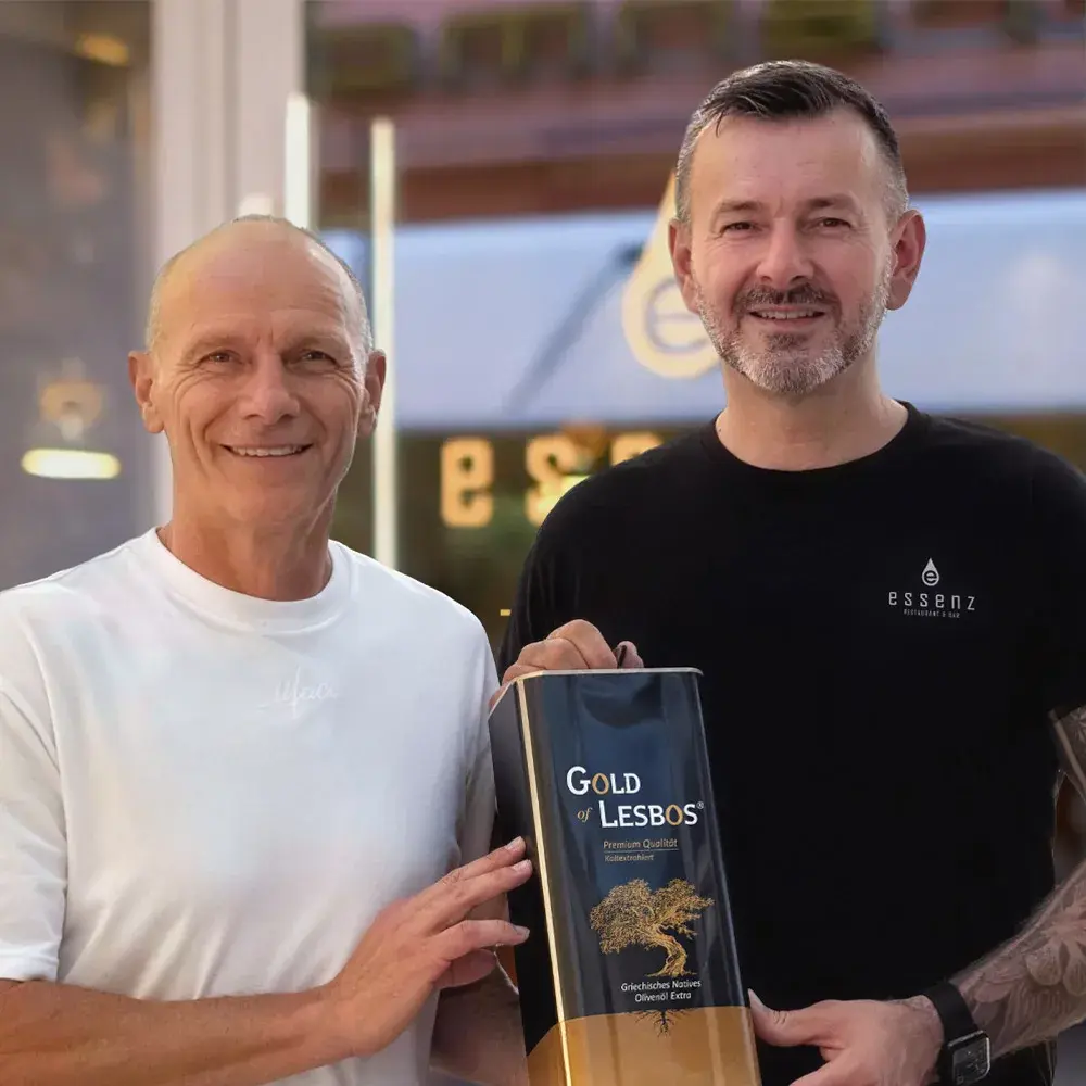 Partnerschaft zwischen Gold of Lesbos und dem Restaurant Essenz